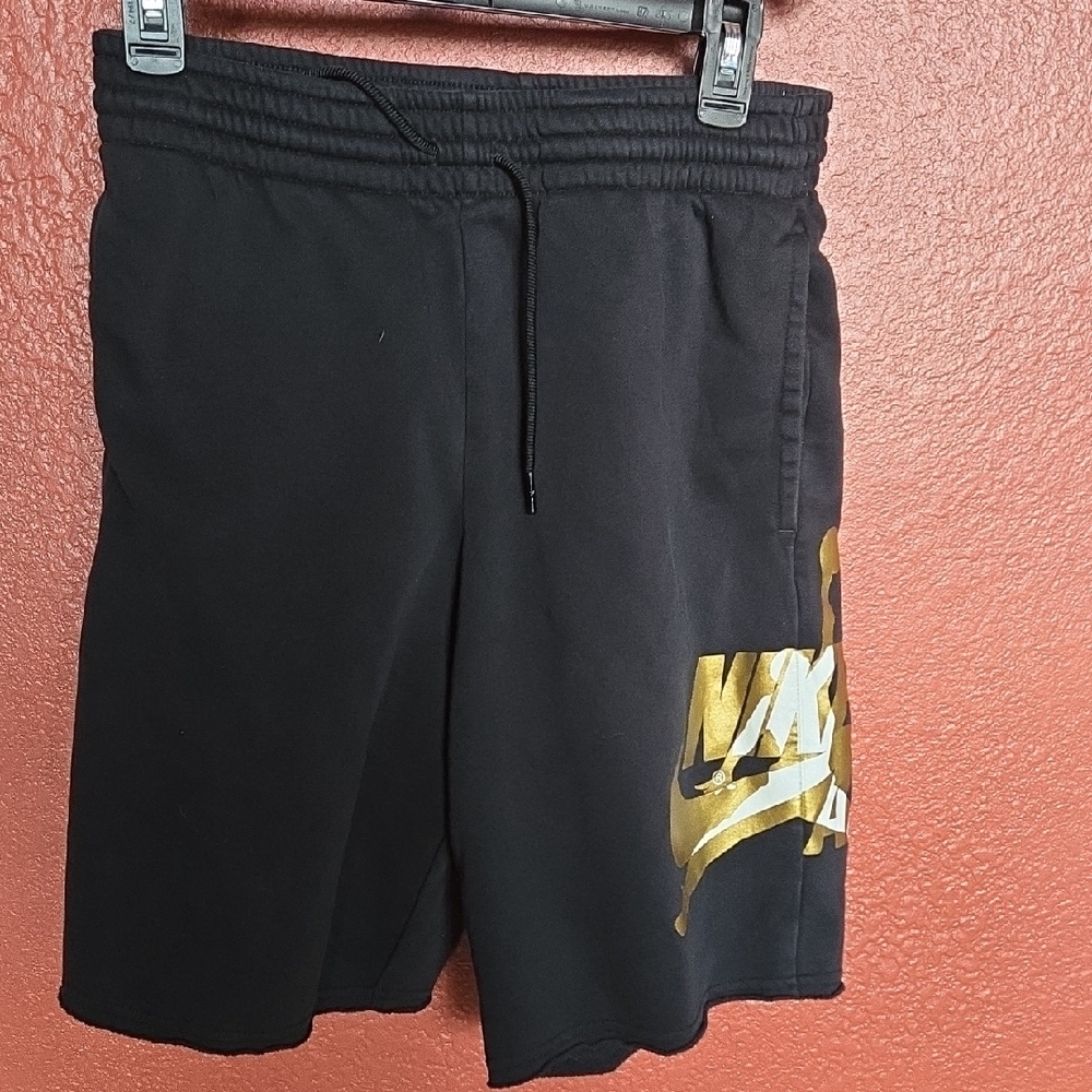 Nike Air Jordan Men's Athletic Shorts in Black and Gold